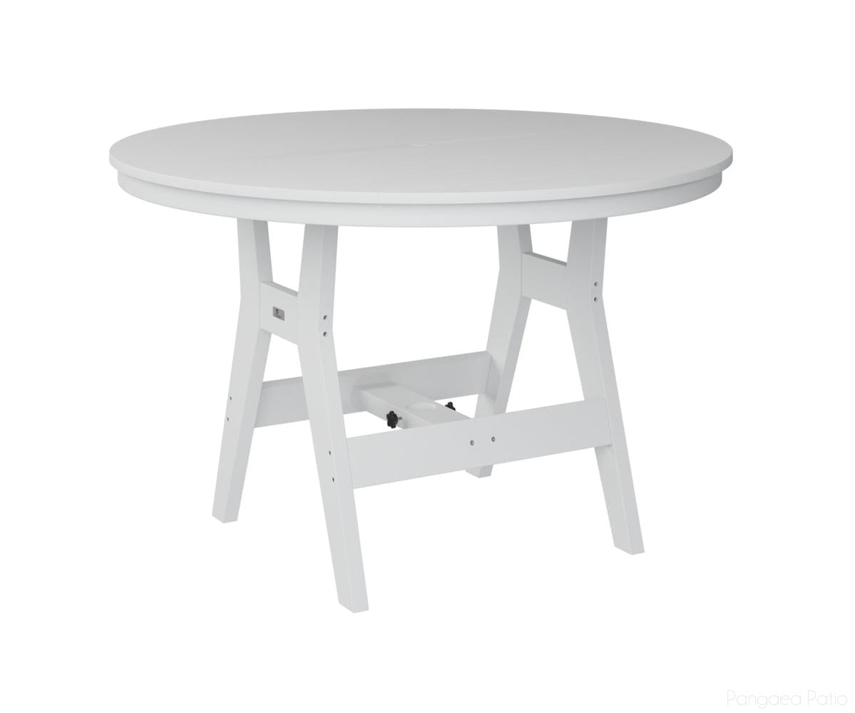 BGHRT0048CWH-Berlin Gardens-Harbor 48" Round Table - Counter Height-White BG-Pangaea Patio