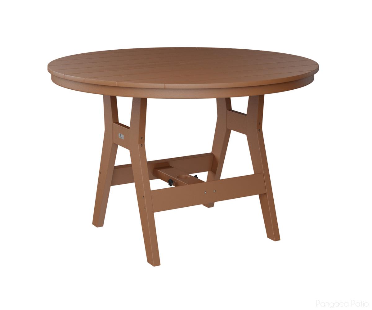 BGHRT0048DCD-Berlin Gardens-Harbor 48" Round Table - Dining Height-Cedar BG-Pangaea Patio