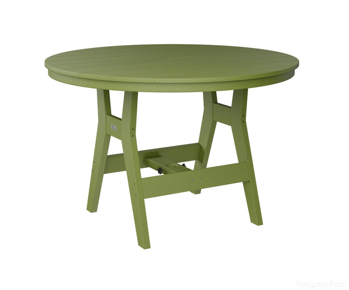 BGHRT0048DKG-Berlin Gardens-Harbor 48" Round Table - Dining Height-Kiwi Green BG-Pangaea Patio