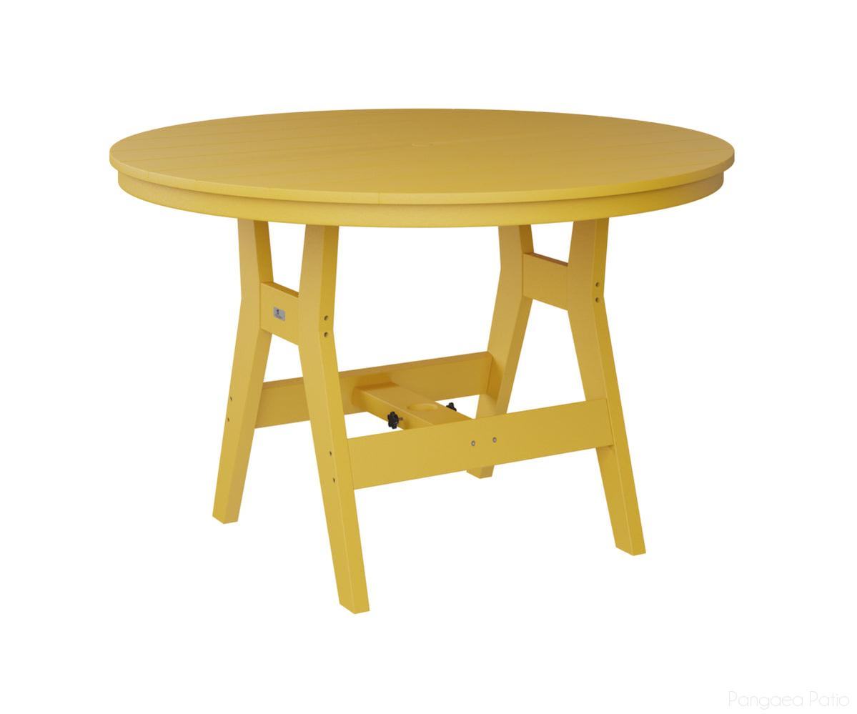 BGHRT0048DSY-Berlin Gardens-Harbor 48" Round Table - Dining Height-Sunburst Yellow BG-Pangaea Patio