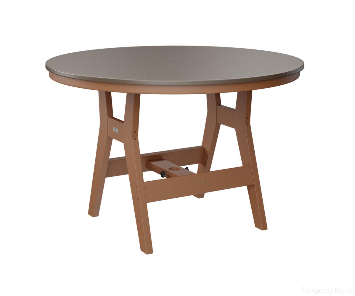 BGHHFT0048BBZCD-Berlin Gardens-Harbor 48" Round Table - Hammered Top - Bar Height-Bronze BG-Cedar BG-Pangaea Patio