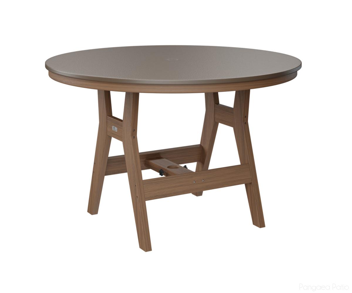 BGHHFT0048CBZAM-Berlin Gardens-Harbor 48" Round Table - Hammered Top - Counter Height-Bronze BG-Antique Mahogany BG-Pangaea Patio