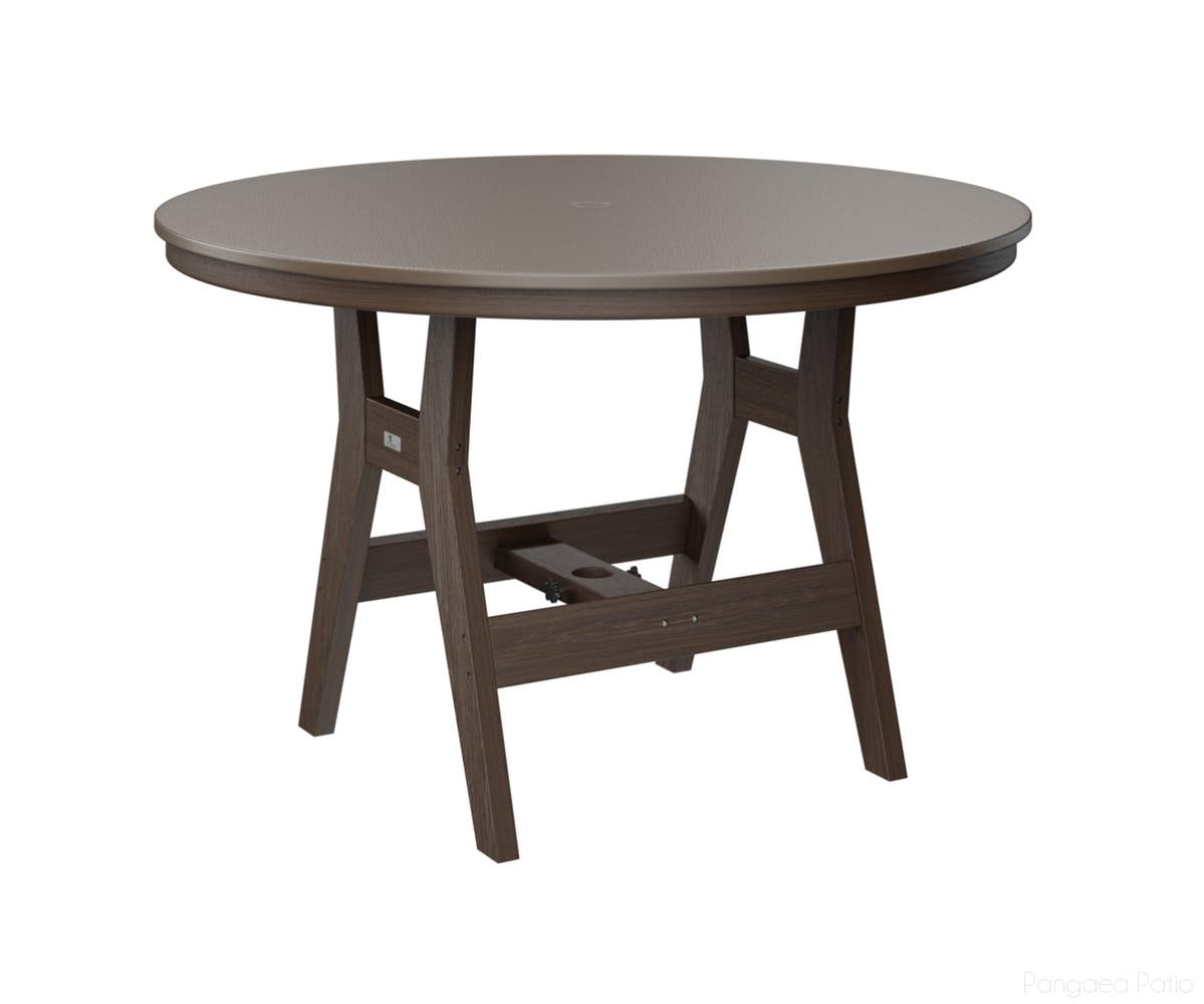 BGHHFT0048CBZBW-Berlin Gardens-Harbor 48" Round Table - Hammered Top - Counter Height-Bronze BG-Brazilian Walnut BG-Pangaea Patio