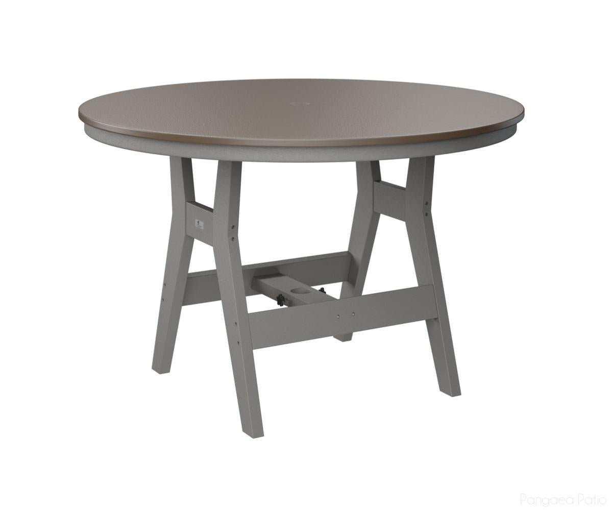 BGHHFT0048CBZLG-Berlin Gardens-Harbor 48" Round Table - Hammered Top - Counter Height-Bronze BG-Light Gray BG-Pangaea Patio