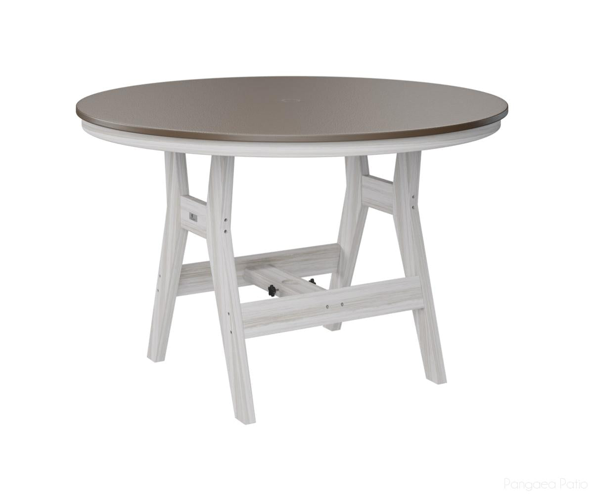 BGHHFT0048CBZSE-Berlin Gardens-Harbor 48" Round Table - Hammered Top - Counter Height-Bronze BG-Seashell BG-Pangaea Patio