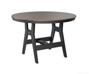 BGHHFT0048DBZBK-Berlin Gardens-Harbor 48" Round Table - Hammered Top - Dining Height-Bronze BG-Black BG-Pangaea Patio