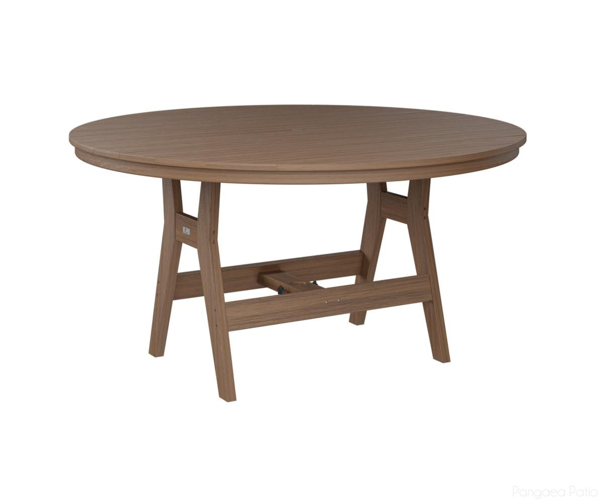 BGHRT0060DAM-Berlin Gardens-Harbor 60" Round Table - Dining Height-Antique Mahogany BG-Pangaea Patio