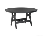 BGHRT0060DBK-Berlin Gardens-Harbor 60" Round Table - Dining Height-Black BG-Pangaea Patio