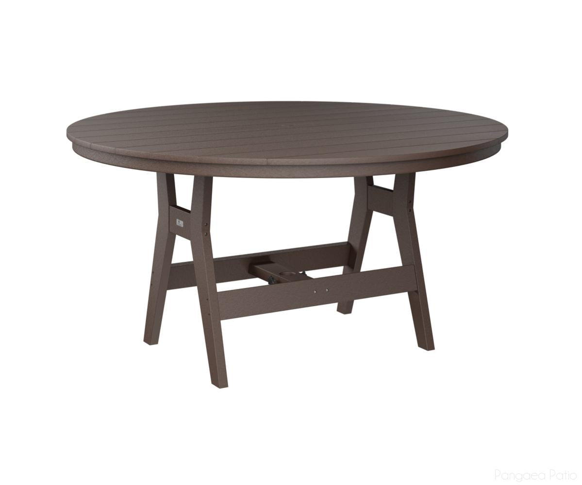BGHRT0060DCB-Berlin Gardens-Harbor 60" Round Table - Dining Height-Chocolate Brown BG-Pangaea Patio