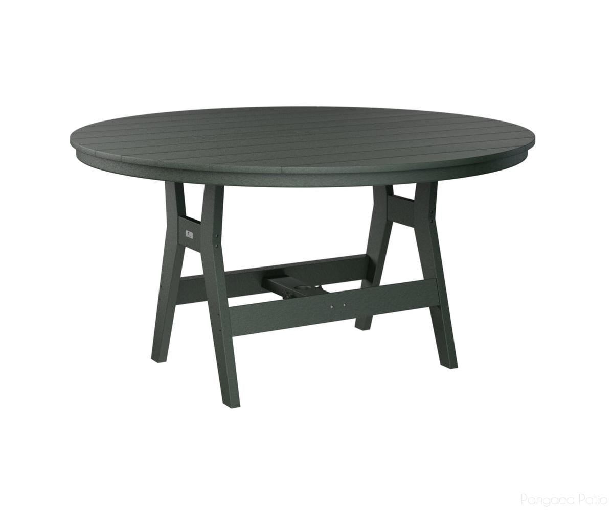 BGHRT0060DGN-Berlin Gardens-Harbor 60" Round Table - Dining Height-Green BG-Pangaea Patio