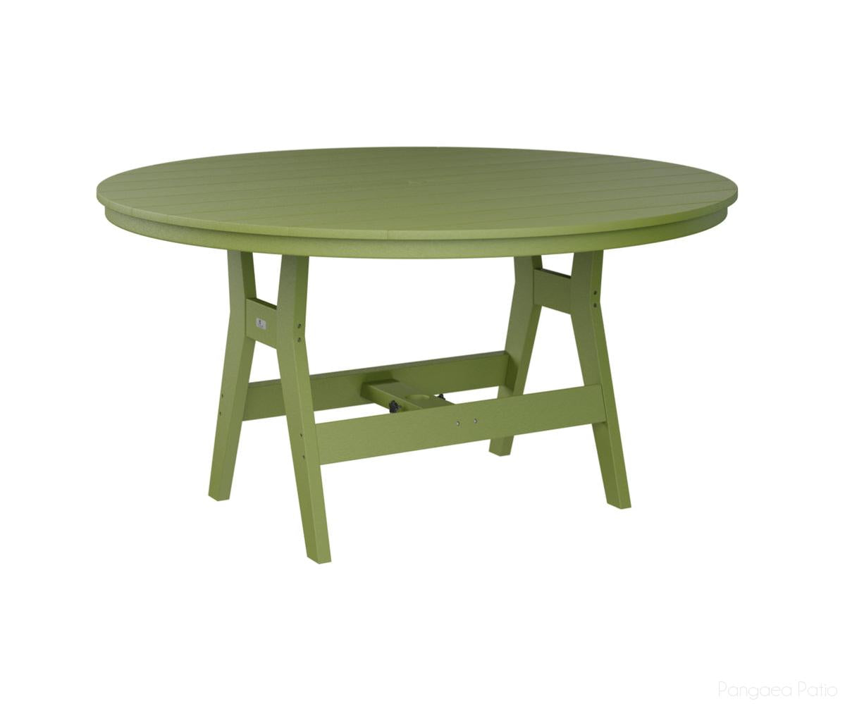 BGHRT0060DKG-Berlin Gardens-Harbor 60" Round Table - Dining Height-Kiwi Green BG-Pangaea Patio