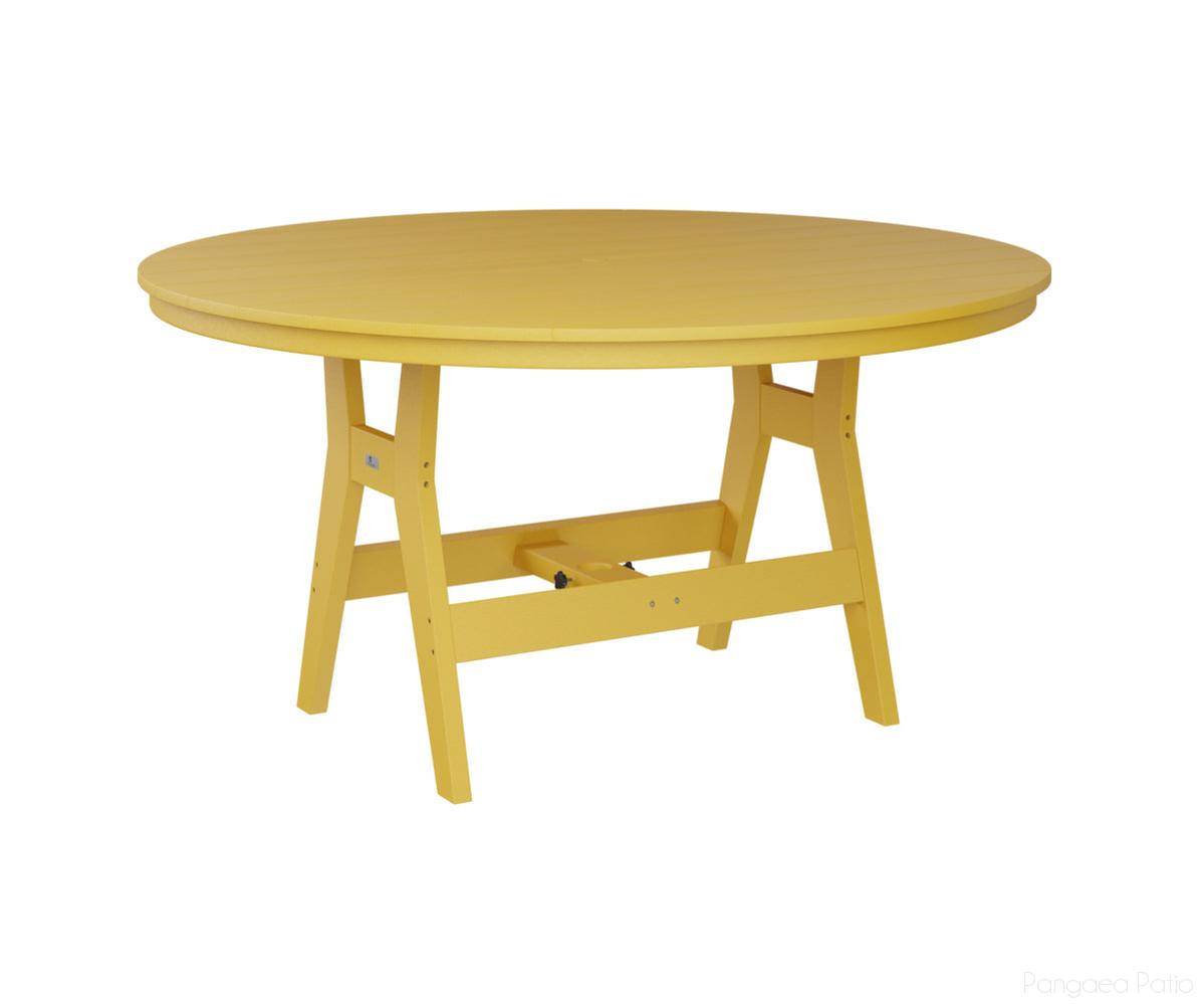 BGHRT0060DSY-Berlin Gardens-Harbor 60" Round Table - Dining Height-Sunburst Yellow BG-Pangaea Patio