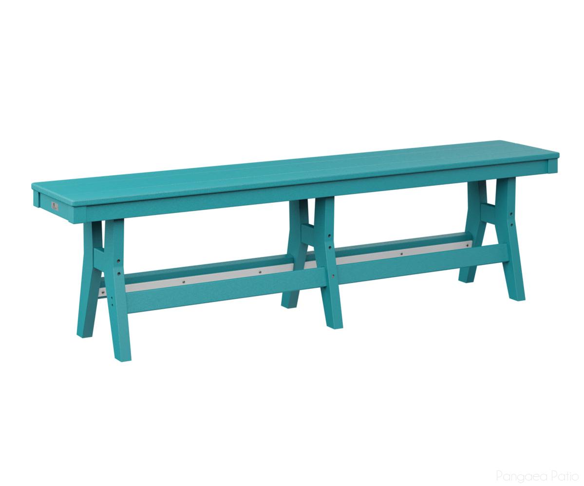 BGHB6618ABD-Berlin Gardens-Harbor 66" Bench-Dining-Aruba Blue BG-Pangaea Patio