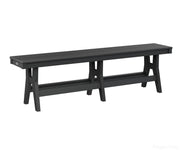 BGHB6618BD-Berlin Gardens-Harbor 66" Bench-Dining-Black BG-Pangaea Patio