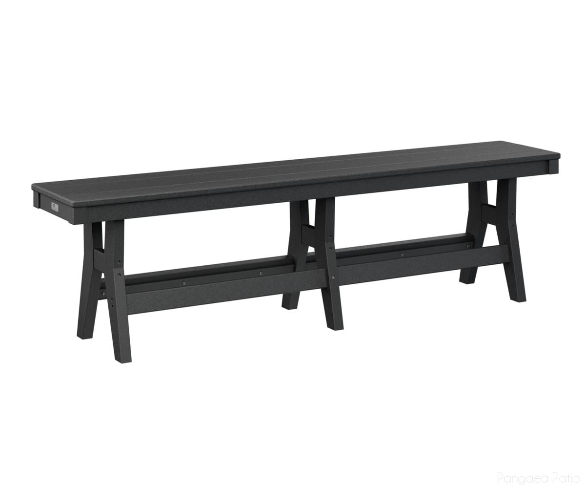 BGHB6618BD-Berlin Gardens-Harbor 66" Bench-Dining-Black BG-Pangaea Patio
