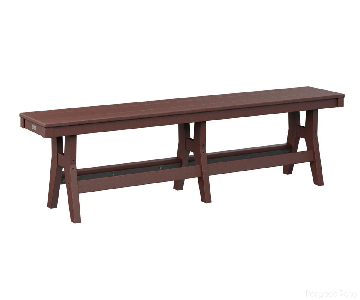 BGHB6618BRD-Berlin Gardens-Harbor 66" Bench-Dining-Burgundy BG-Pangaea Patio