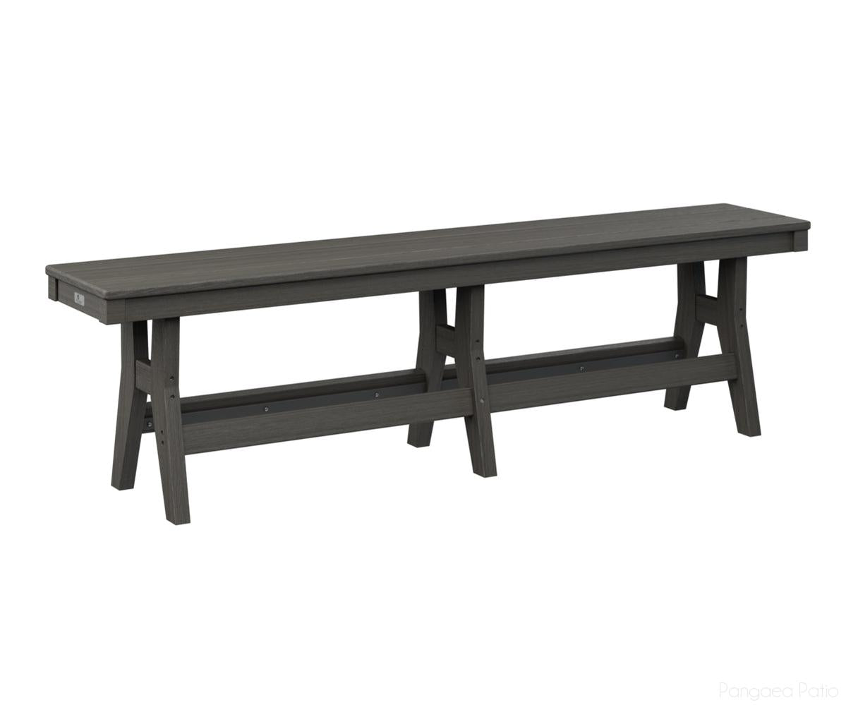 BGHB6618CGD-Berlin Gardens-Harbor 66" Bench-Dining-Coastal Gray BG-Pangaea Patio