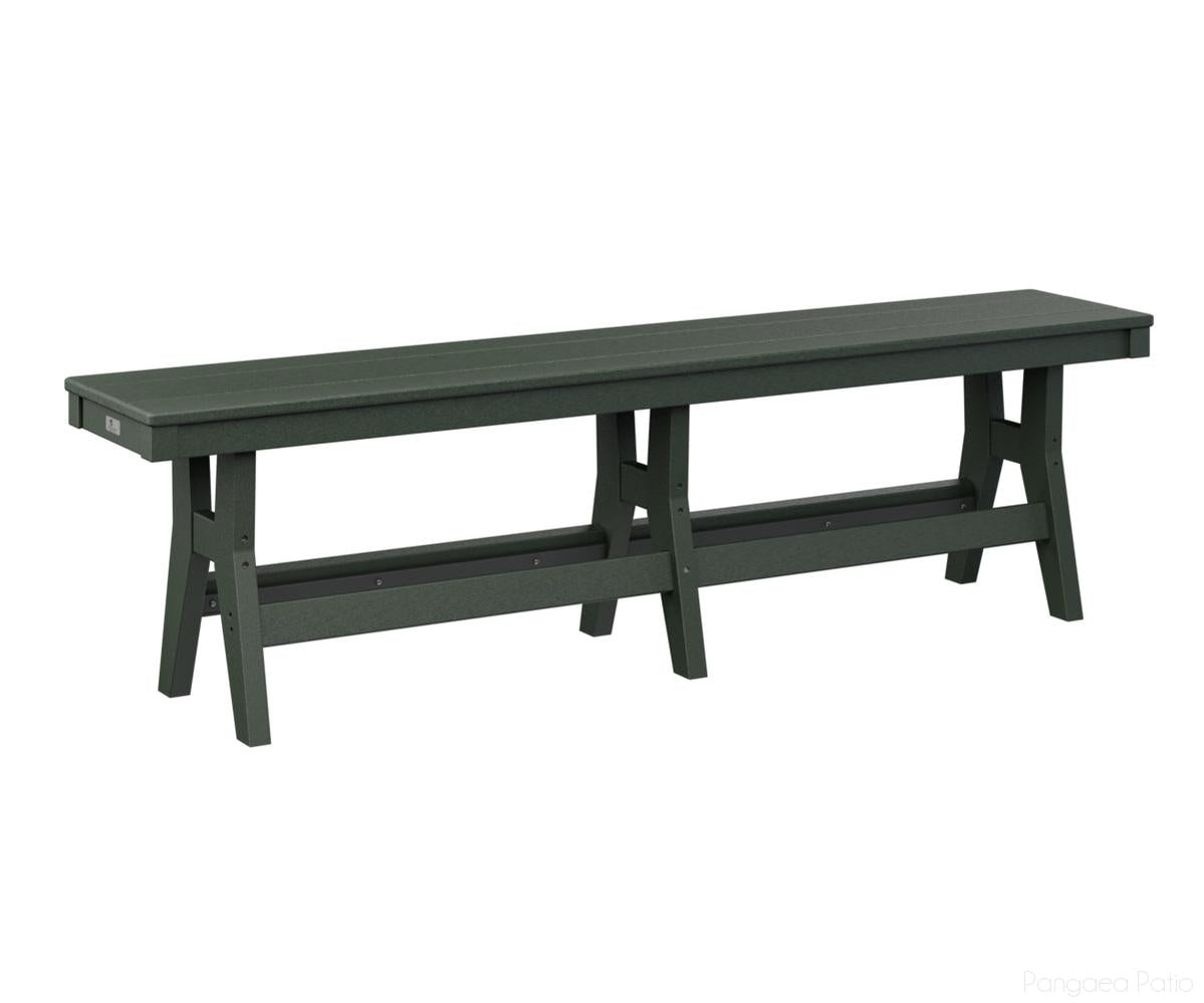 BGHB6618GD-Berlin Gardens-Harbor 66" Bench-Dining-Green BG-Pangaea Patio