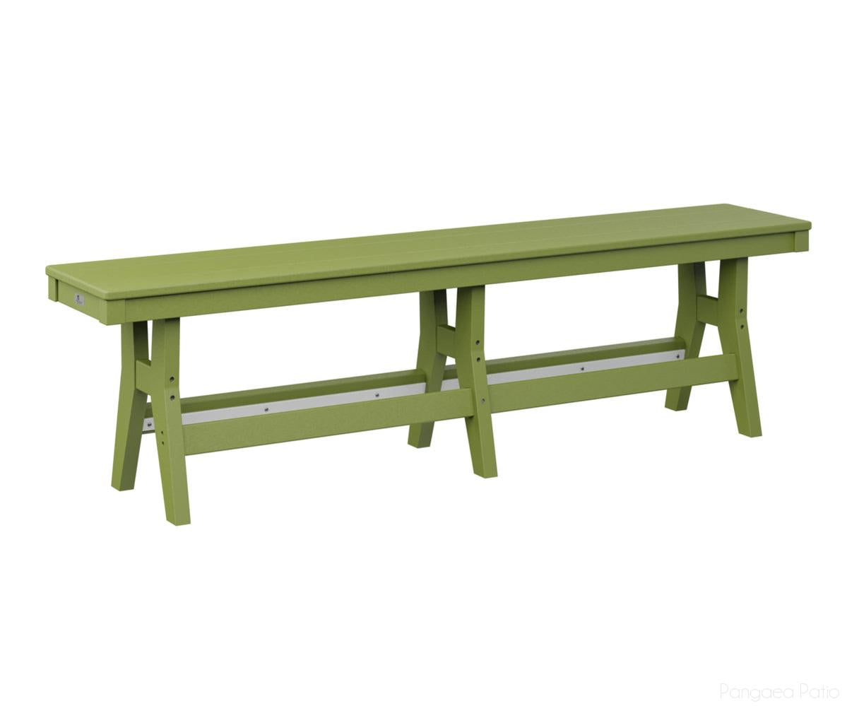 BGHB6618KGD-Berlin Gardens-Harbor 66" Bench-Dining-Kiwi Green BG-Pangaea Patio