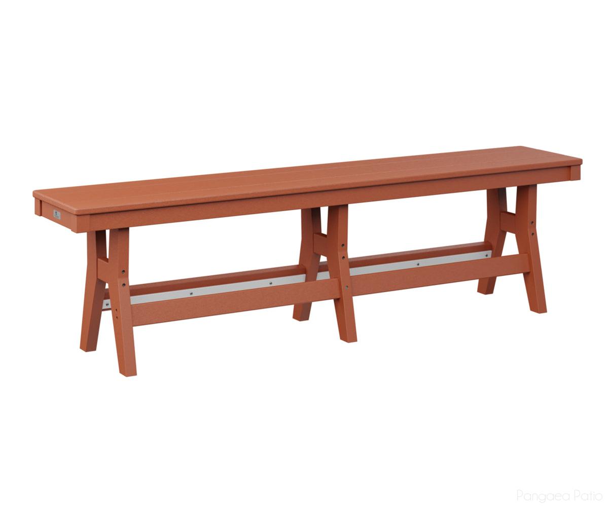 BGHB6618MOD-Berlin Gardens-Harbor 66" Bench-Dining-Mango Orange BG-Pangaea Patio