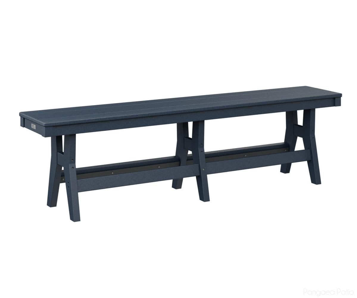 BGHB6618NBD-Berlin Gardens-Harbor 66" Bench-Dining-Navy Blue BG-Pangaea Patio