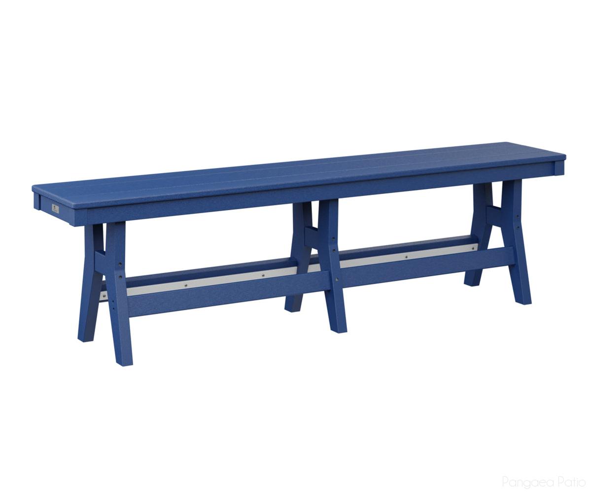 BGHB6618PBD-Berlin Gardens-Harbor 66" Bench-Dining-Pacific Blue BG-Pangaea Patio