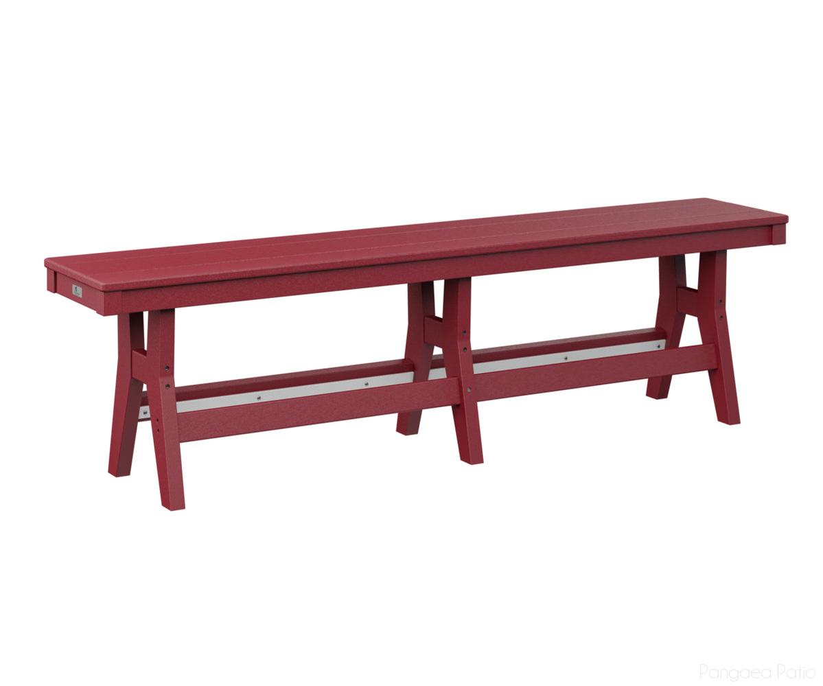 BGHB6618SRD-Berlin Gardens-Harbor 66" Bench-Dining-Scarlet Red BG-Pangaea Patio