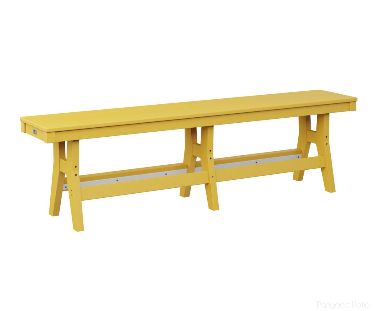 BGHB6618SYD-Berlin Gardens-Harbor 66" Bench-Dining-Sunburst Yellow BG-Pangaea Patio