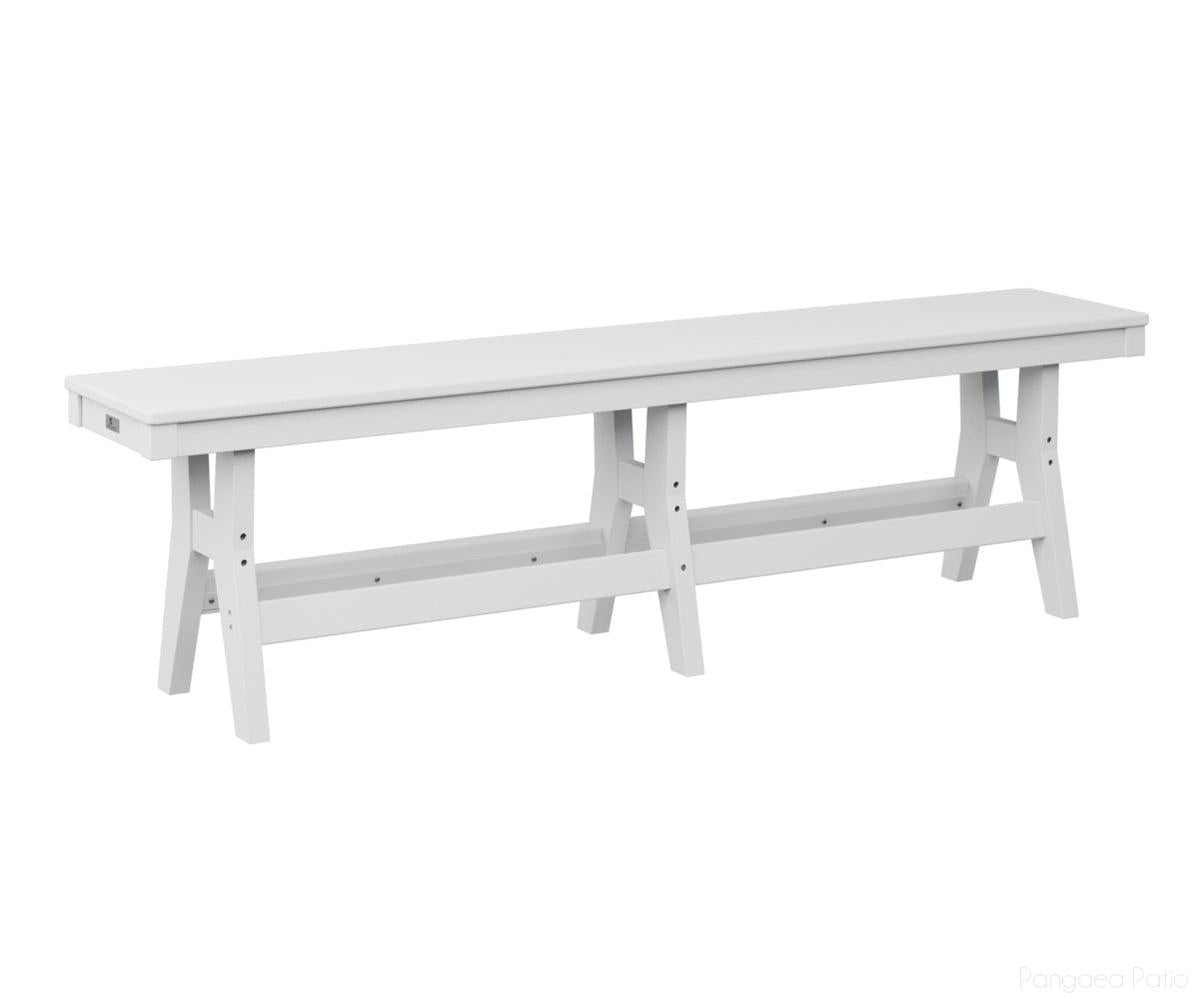 BGHB6618WD-Berlin Gardens-Harbor 66" Bench-Dining-White BG-Pangaea Patio