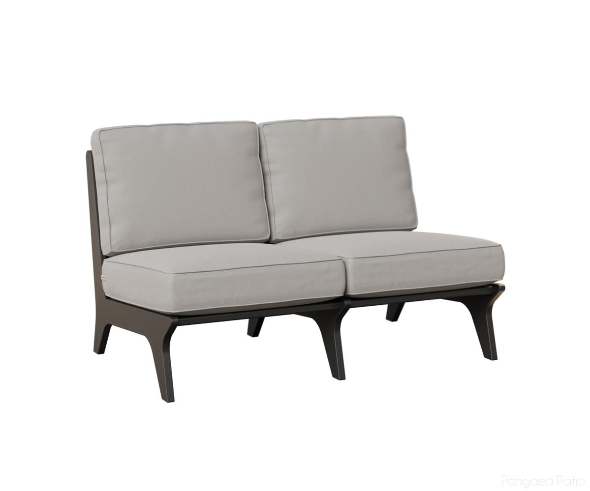 BGHALS4929MGB-Berlin Gardens-Hartley Loveseat-MGP Matte Black-Pangaea Patio