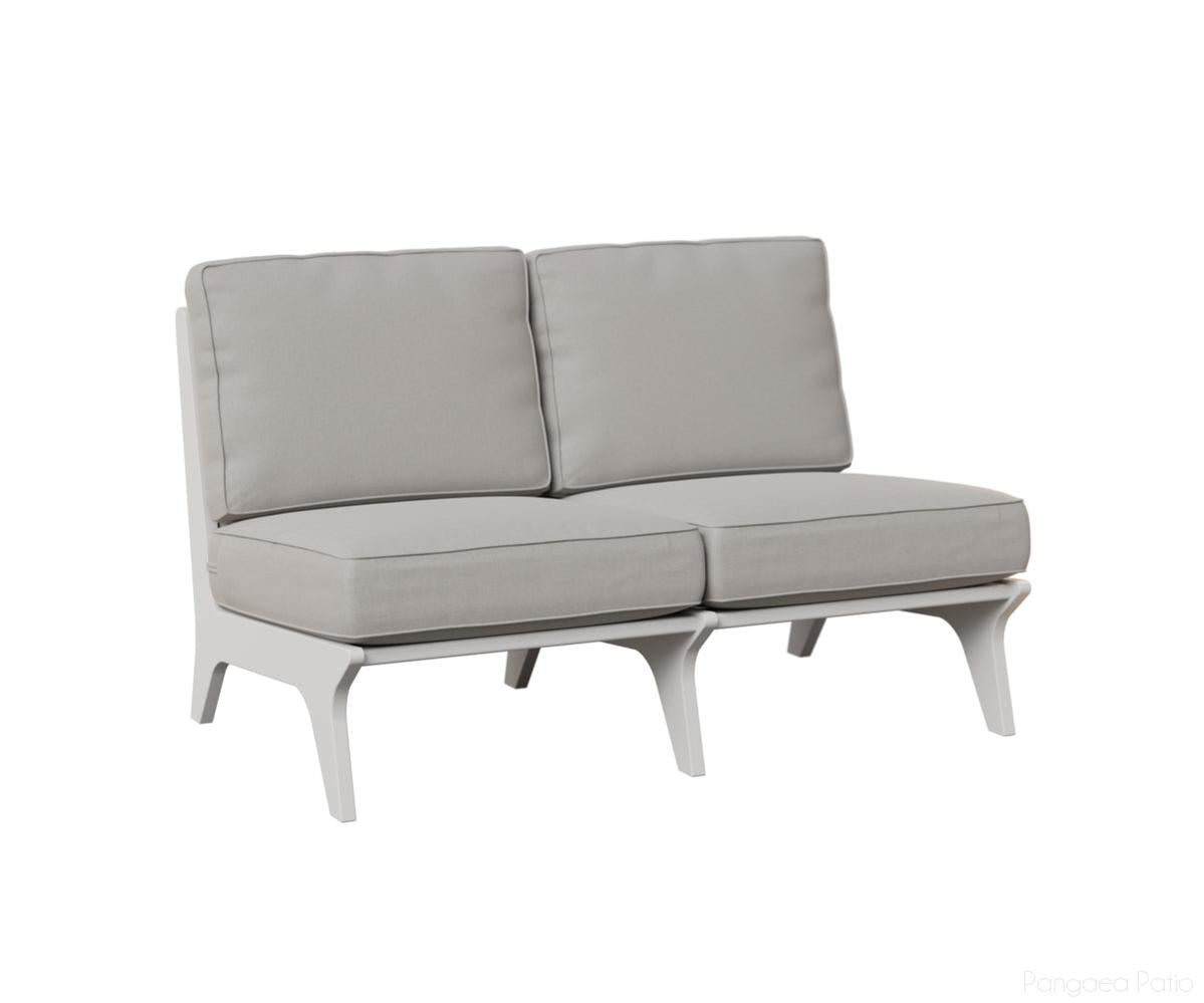 BGHALS4929MGW-Berlin Gardens-Hartley Loveseat-MGP Matte White-Pangaea Patio