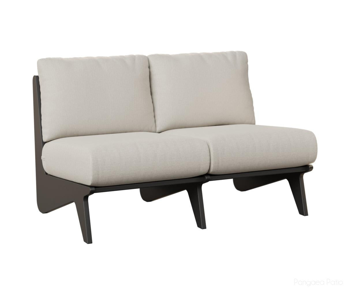 BGHOLS4929MGB-Berlin Gardens-Holland Loveseat-MGP Matte Black-Pangaea Patio