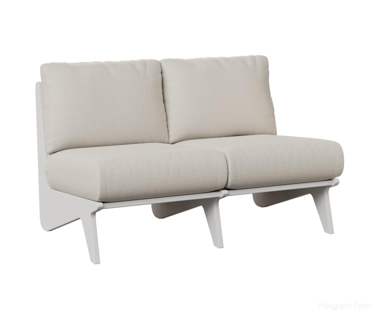 BGHOLS4929MGW-Berlin Gardens-Holland Loveseat-MGP Matte White-Pangaea Patio