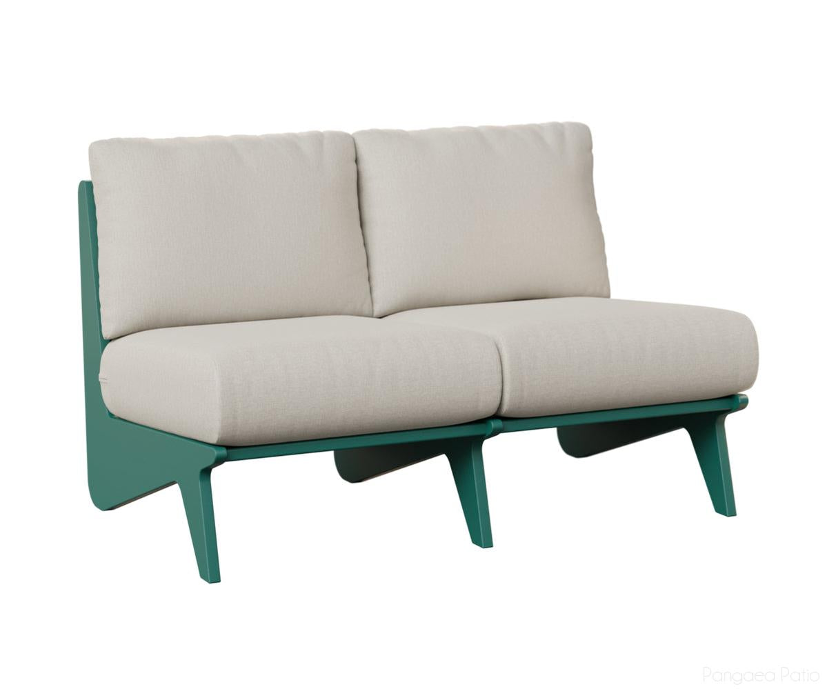 BGHOLS4929MGT-Berlin Gardens-Holland Loveseat-MGP Teal-Pangaea Patio