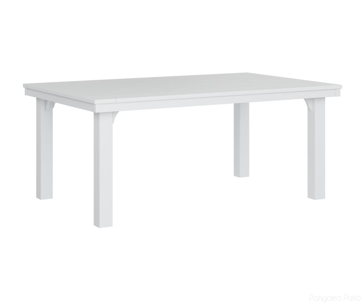 BGHDT4472DW-Berlin Gardens-Homestead 44" x 72" Dining Table-White BG-Pangaea Patio