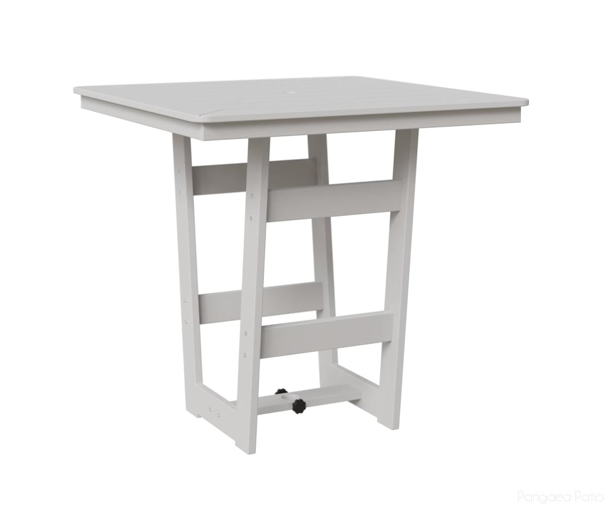 BGHSMT0040BMGW-Berlin Gardens-Hudson 40" Square Table - Bar Height-MGP Matte White-Pangaea Patio