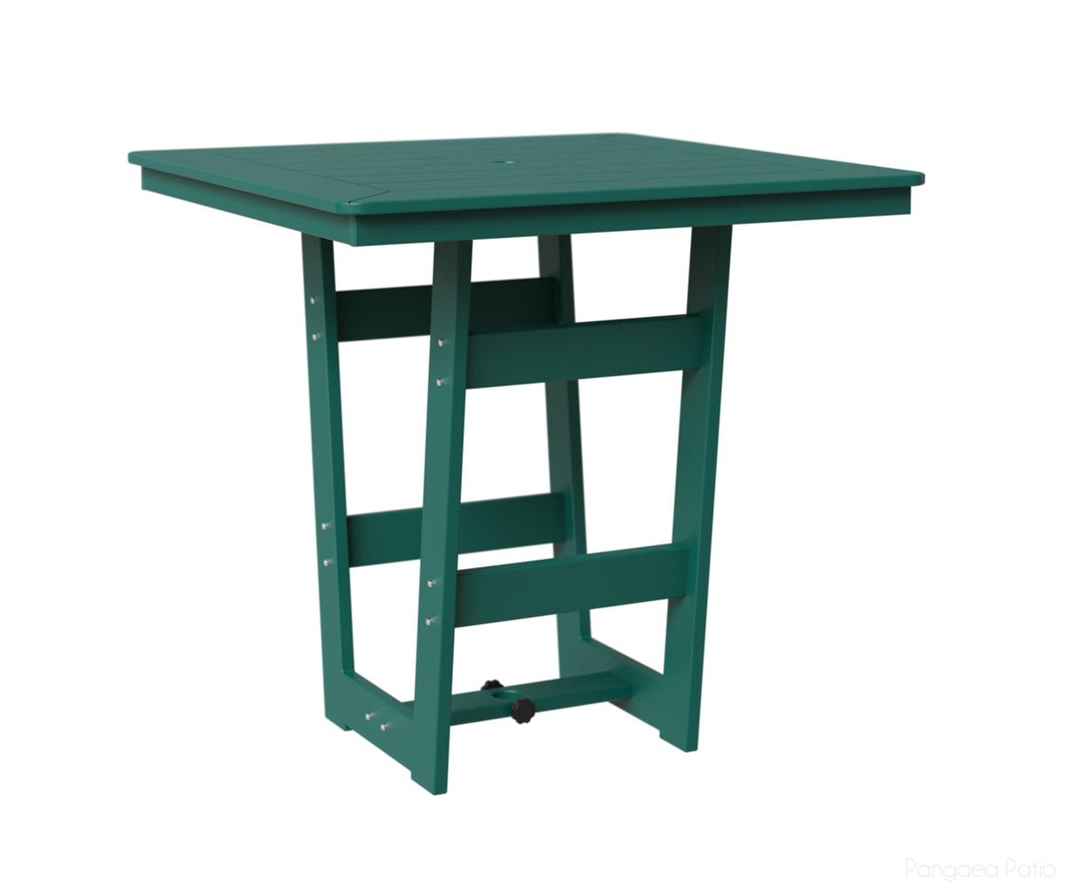 BGHSMT0040BMGT-Berlin Gardens-Hudson 40" Square Table - Bar Height-MGP Teal-Pangaea Patio