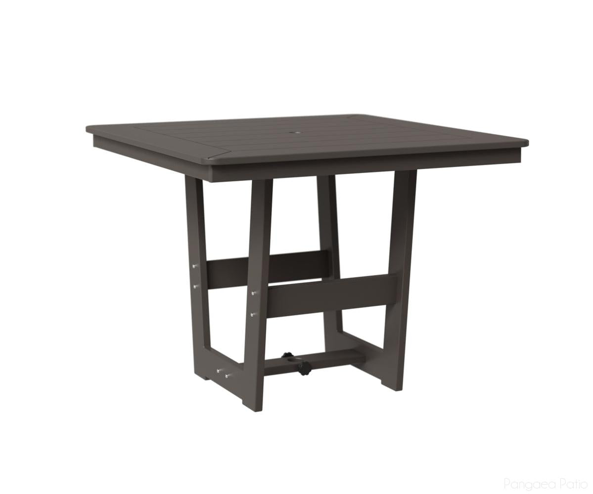 BGHSMT0040DMGG-Berlin Gardens-Hudson 40" Square Table - Dining Height-MGP Graphite-Pangaea Patio