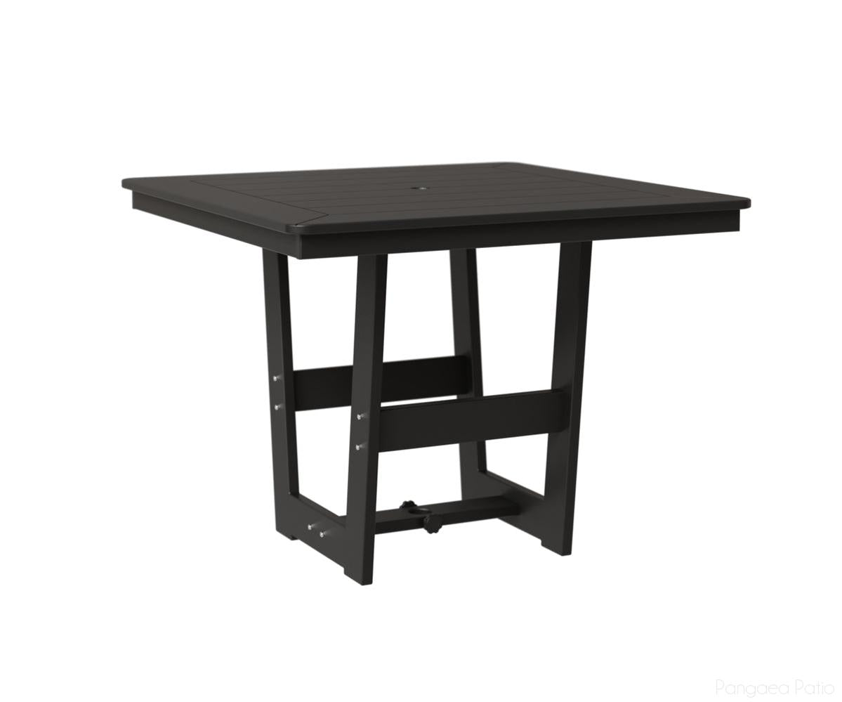 BGHSMT0040DMGB-Berlin Gardens-Hudson 40" Square Table - Dining Height-MGP Matte Black-Pangaea Patio