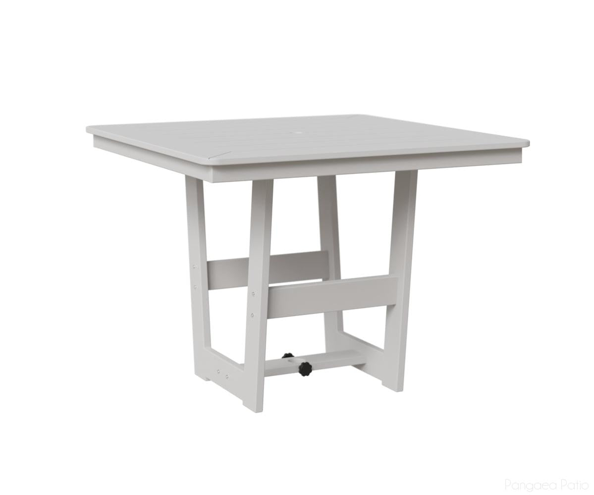 BGHSMT0040DMGW-Berlin Gardens-Hudson 40" Square Table - Dining Height-MGP Matte White-Pangaea Patio