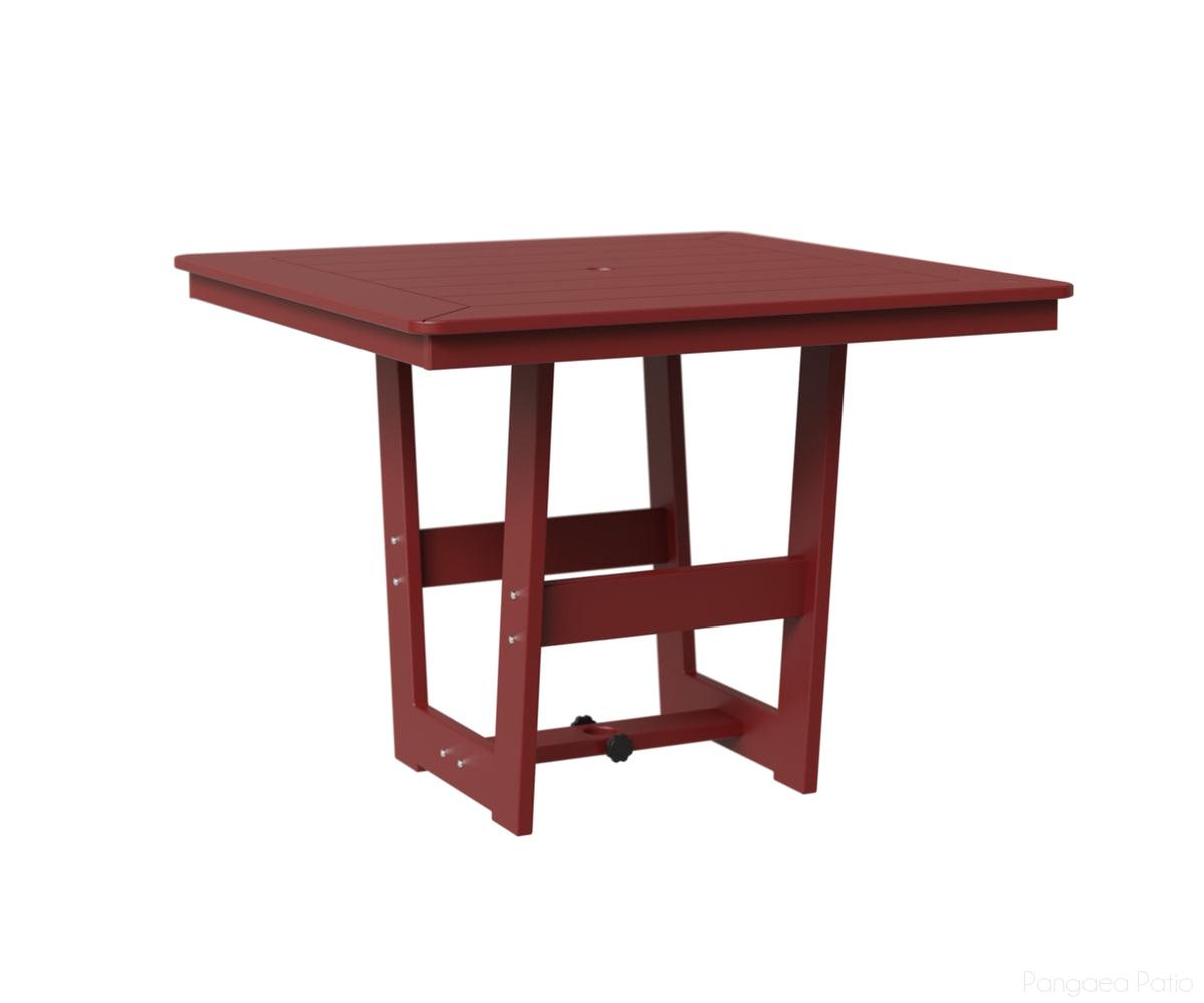 BGHSMT0040DMGR-Berlin Gardens-Hudson 40" Square Table - Dining Height-MGP Red-Pangaea Patio