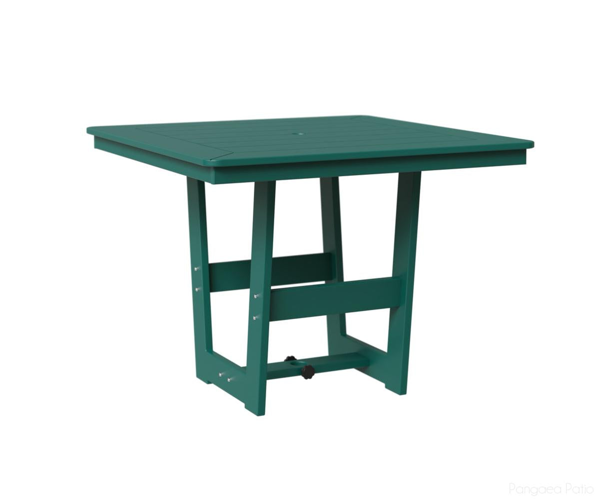 BGHSMT0040DMGT-Berlin Gardens-Hudson 40" Square Table - Dining Height-MGP Teal-Pangaea Patio