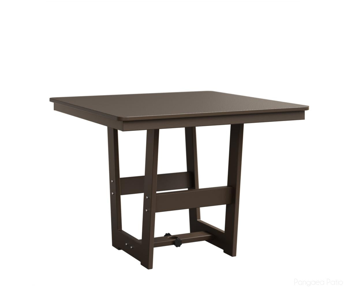 BGHHFMT0040BBZCL-Berlin Gardens-Hudson 40" Square Table - Hammered Top - Bar Height-Bronze BG-MGP Clay-Pangaea Patio