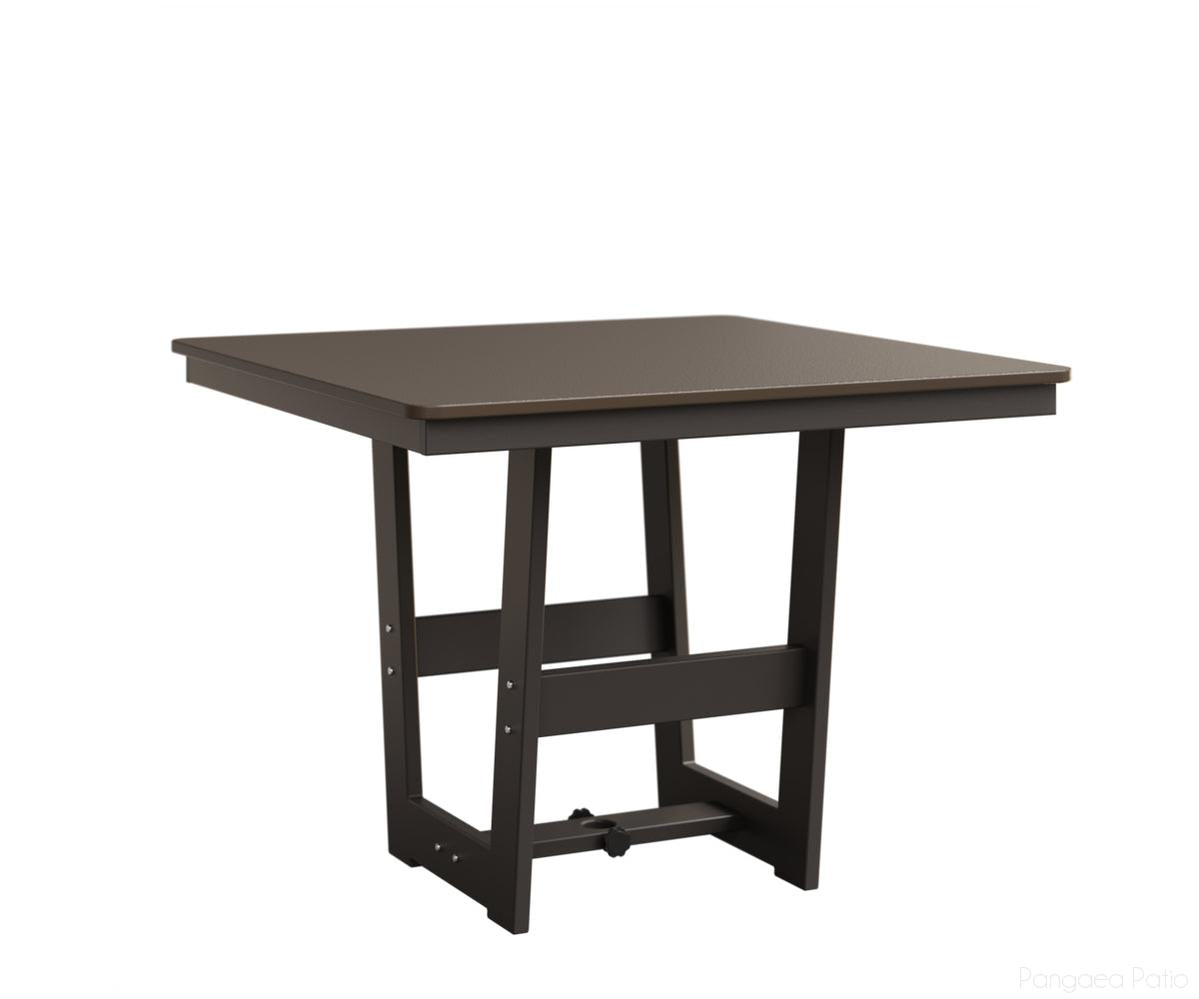 BGHHFMT0040BBZGR-Berlin Gardens-Hudson 40" Square Table - Hammered Top - Bar Height-Bronze BG-MGP Graphite-Pangaea Patio