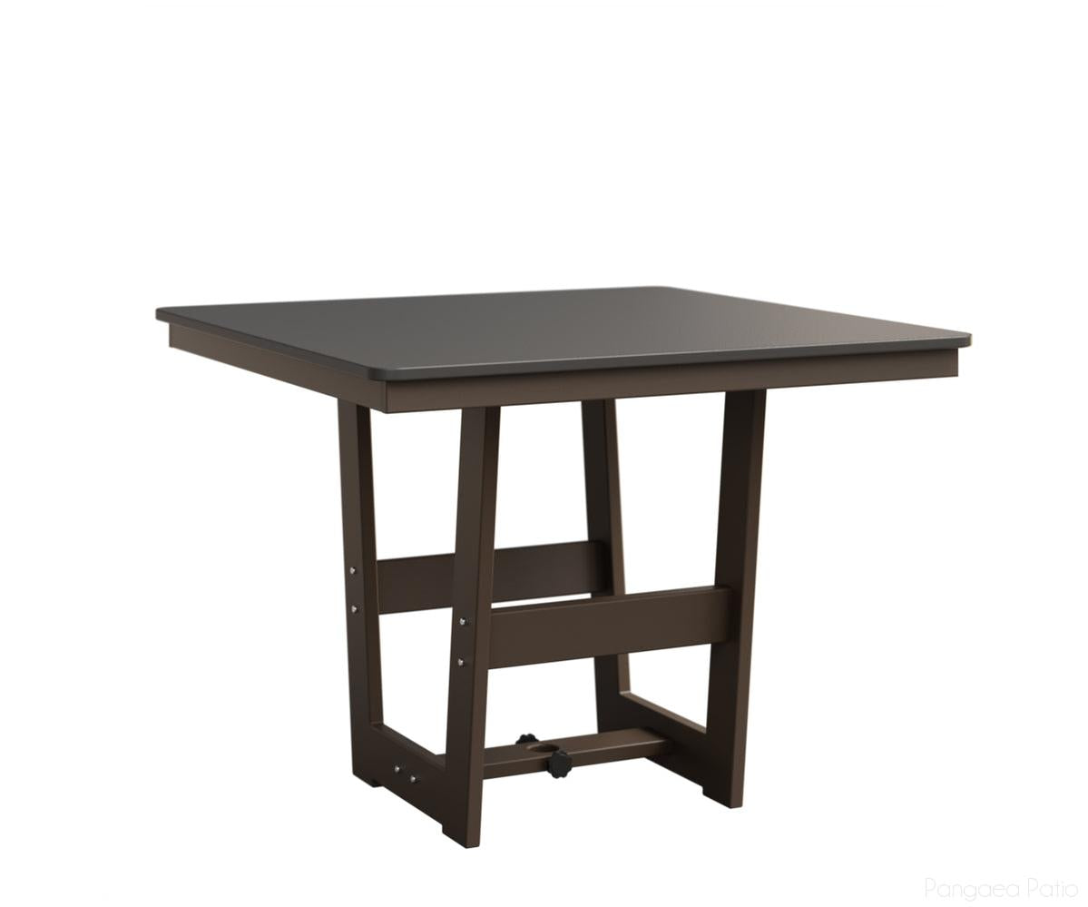 BGHHFMT0040BSTCL-Berlin Gardens-Hudson 40" Square Table - Hammered Top - Bar Height-Stainless BG-MGP Clay-Pangaea Patio