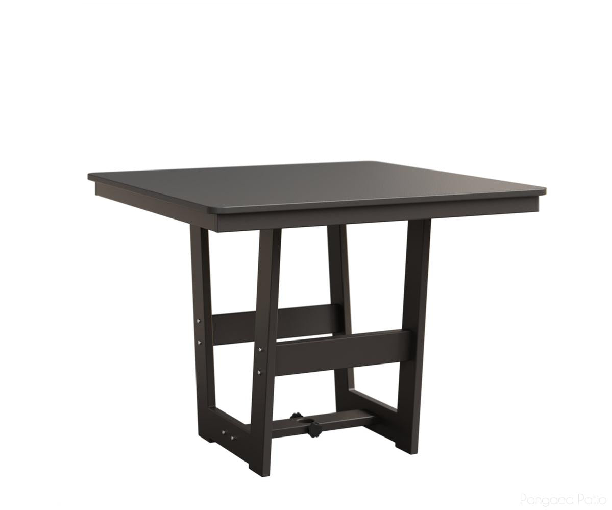 BGHHFMT0040BSTGR-Berlin Gardens-Hudson 40" Square Table - Hammered Top - Bar Height-Stainless BG-MGP Graphite-Pangaea Patio