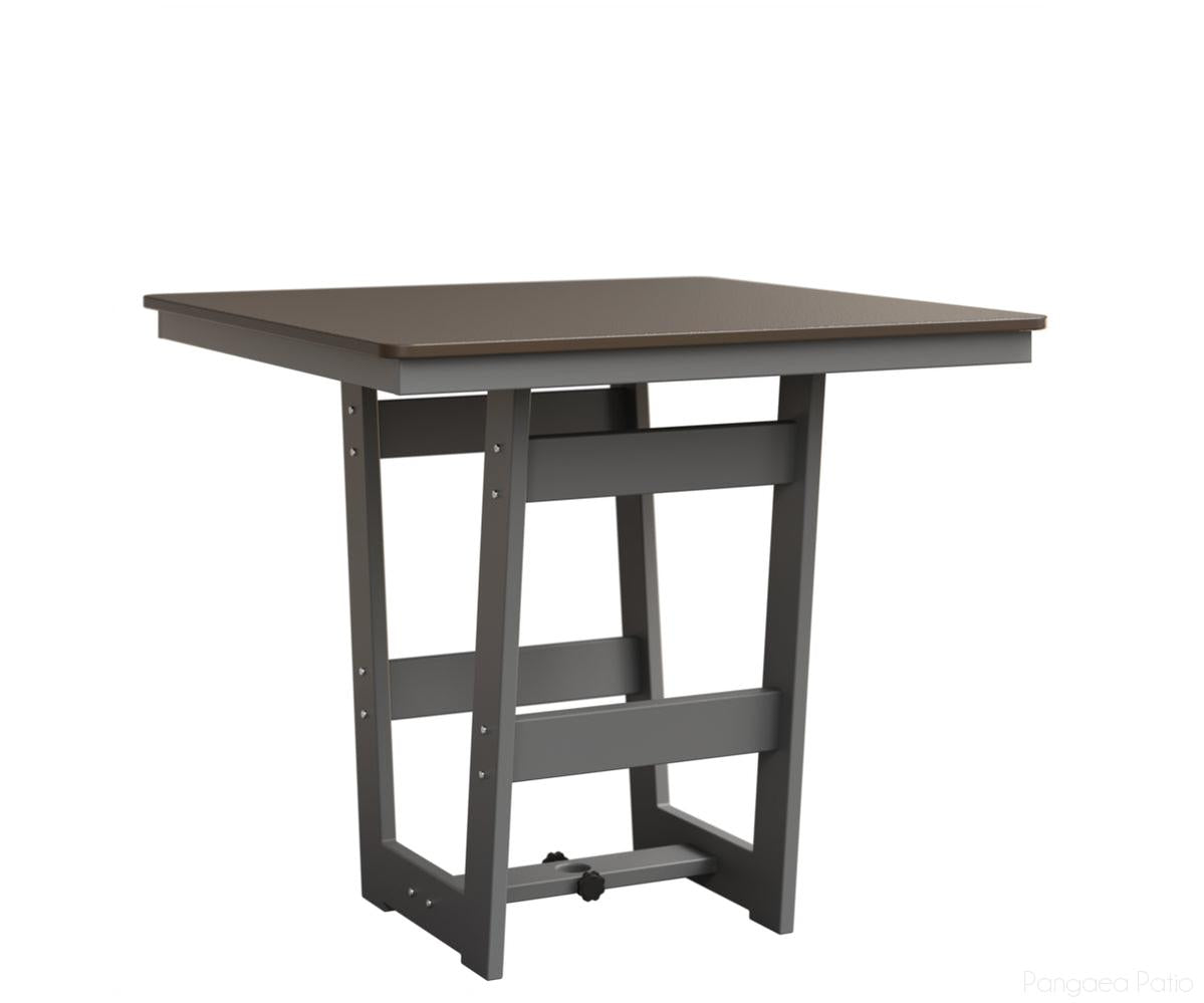 BGHHFMT0040CBZFO-Berlin Gardens-Hudson 40" Square Table - Hammered Top - Counter Height-Bronze BG-MGP Fog-Pangaea Patio