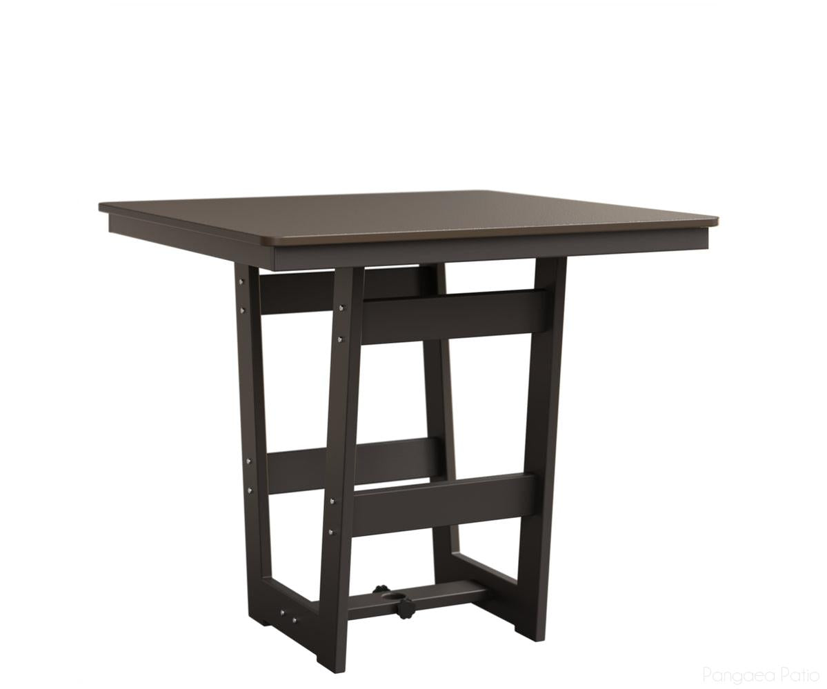 BGHHFMT0040CBZGR-Berlin Gardens-Hudson 40" Square Table - Hammered Top - Counter Height-Bronze BG-MGP Graphite-Pangaea Patio