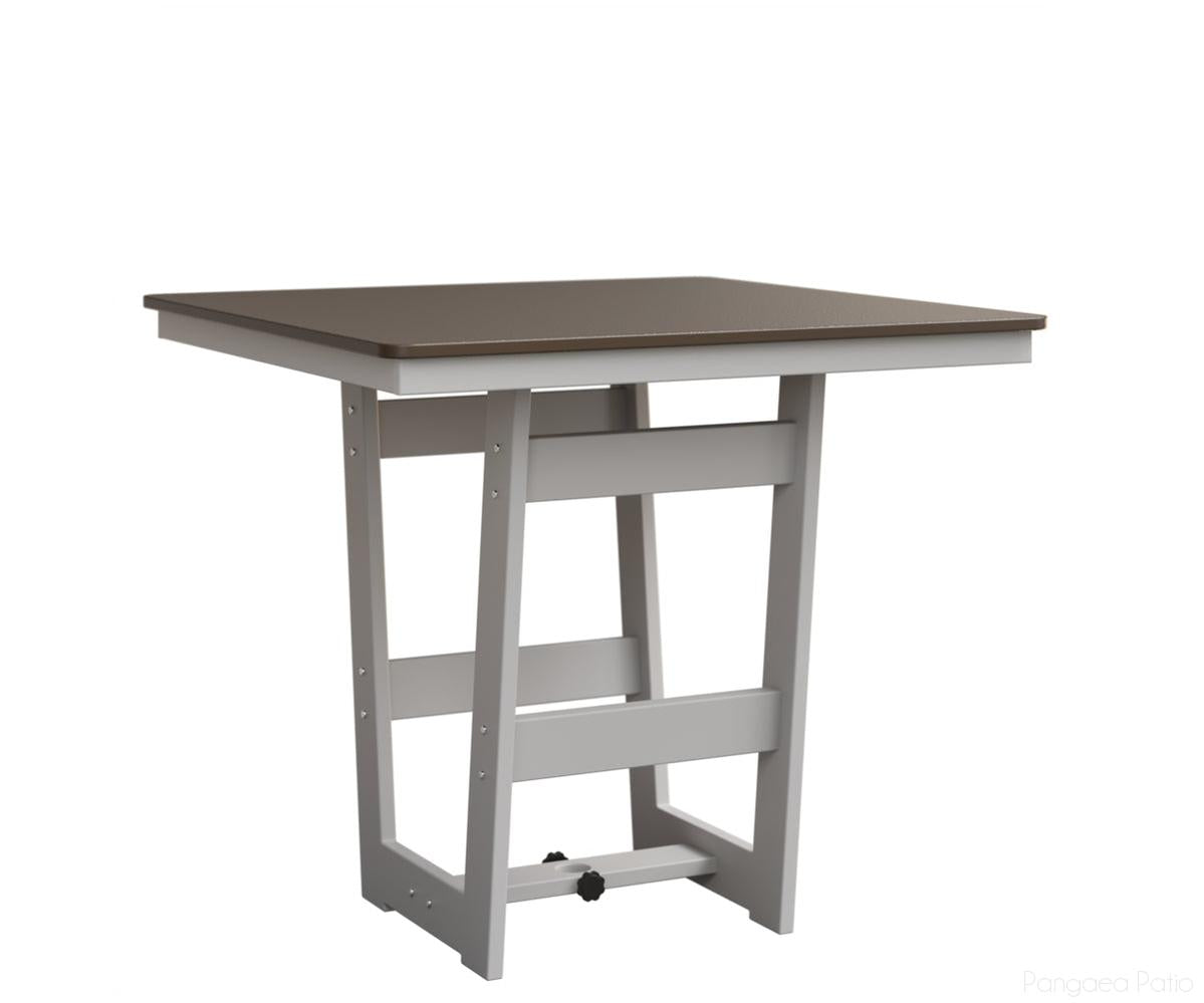 BGHHFMT0040CBZMW-Berlin Gardens-Hudson 40" Square Table - Hammered Top - Counter Height-Bronze BG-MGP Matte White-Pangaea Patio
