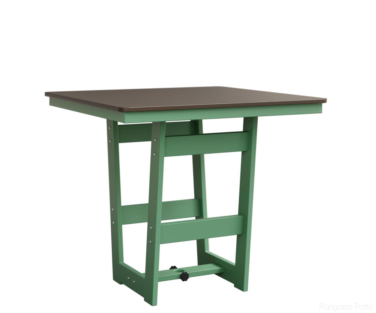 BGHHFMT0040CBZMI-Berlin Gardens-Hudson 40" Square Table - Hammered Top - Counter Height-Bronze BG-MGP Mint-Pangaea Patio